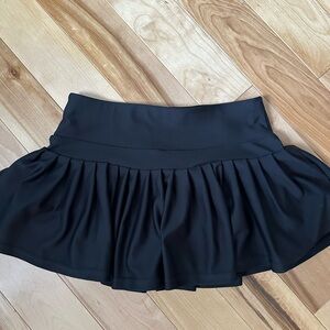 Elegant Mini Althetic Black Skirt